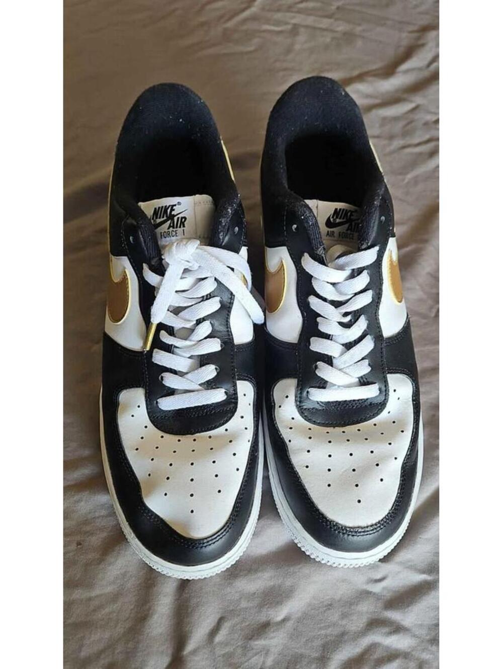 Gold swoosh nike air force 1 mens size 11